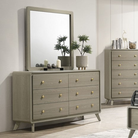 slim fit dress slacks Modern Gray Rubberwood Dresser – Gold Metal Knobs and English Dovetail