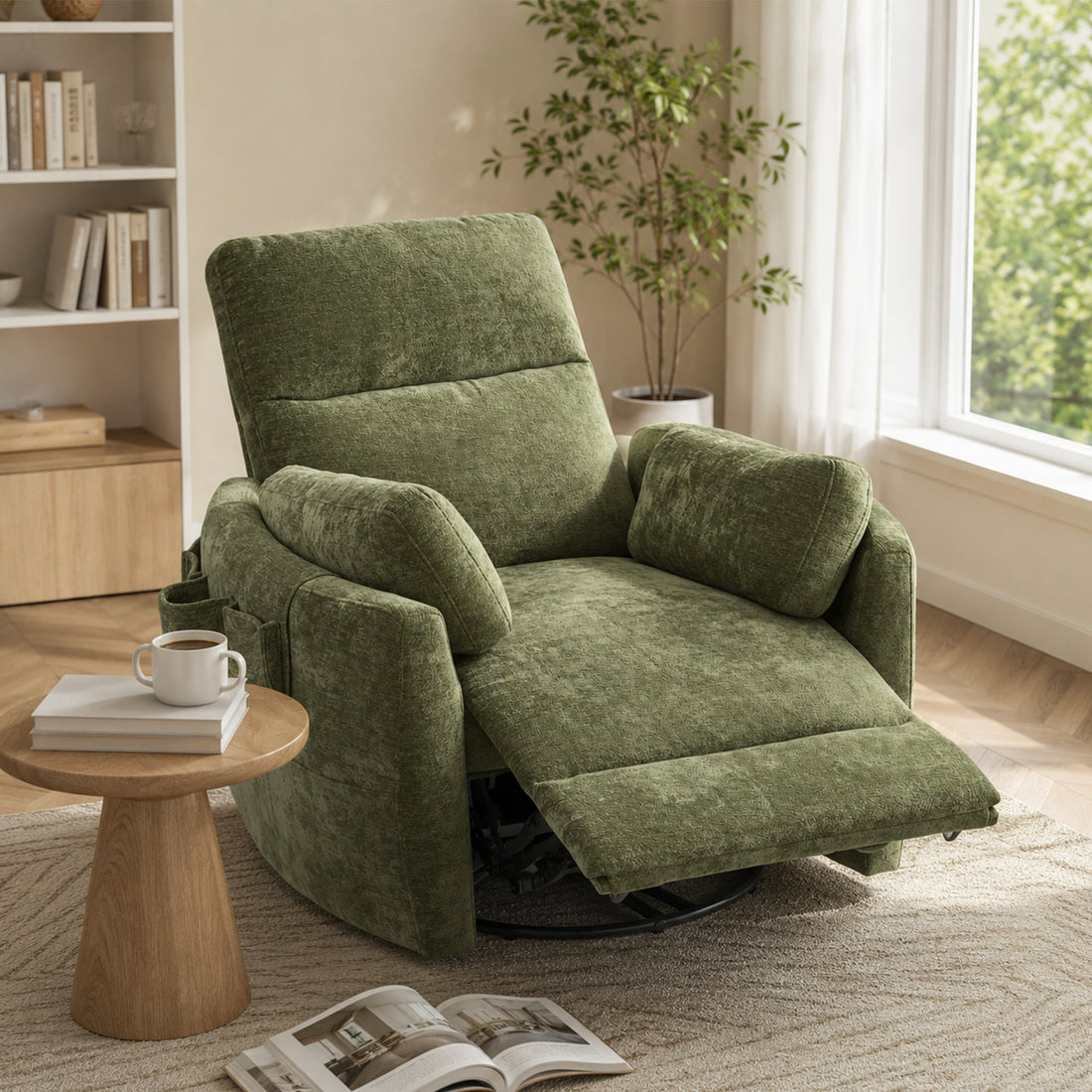 Best Power Swivel Glider Recliners for Nursery with USB-C & Storage