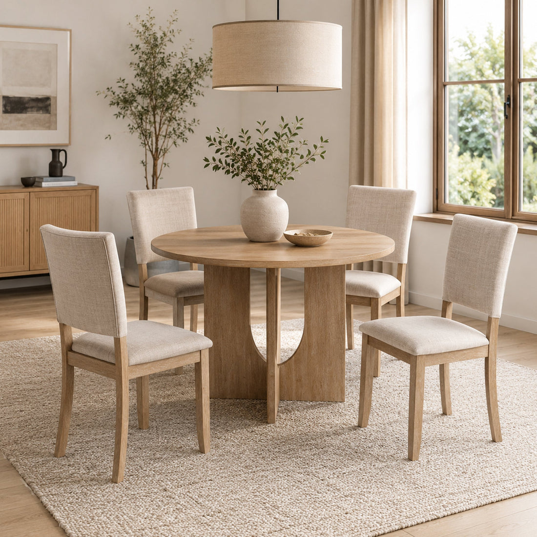 Best Modern Round 5-Piece Dining Sets with Upholstered Chairs in 2026
