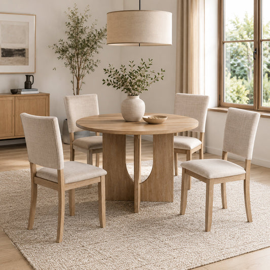 Best Modern Round 5-Piece Dining Sets with Upholstered Chairs in 2026