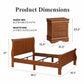 3-Piece Transitional Sleigh Bedroom Set with Solid Wood Bed & 2 Nightstands | Timeless Wood Design
