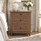 Traditional 3-Drawer Nightstand with Solid Wood Legs, Quick Assembly