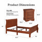 3-Piece Transitional Sleigh Bedroom Set with Solid Wood Bed & 2 Nightstands | Timeless Wood Design