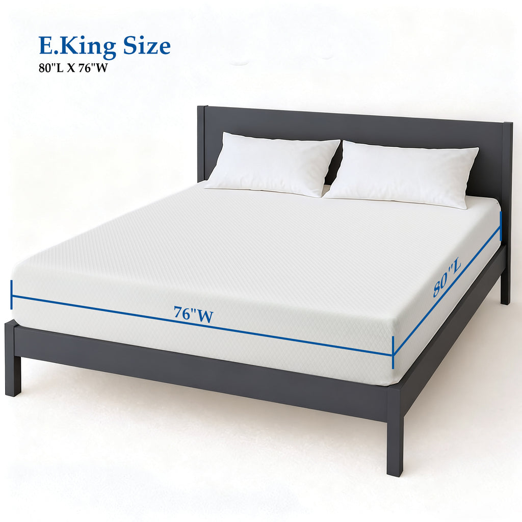 Cooling Gel Memory Foam Mattress – Medium Firm, Motion Isolation, Pressure-Relieving Bed in a Box