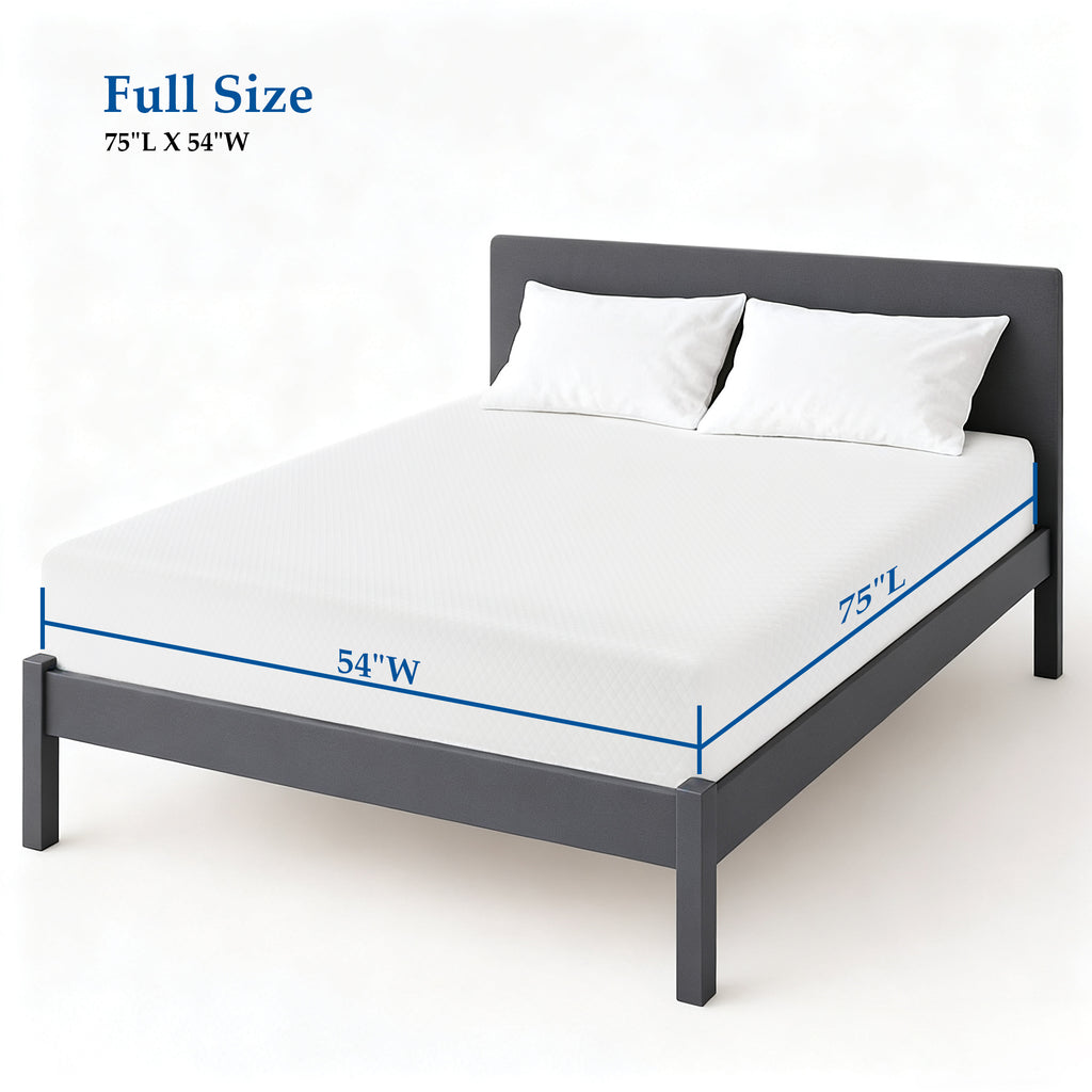 Cooling Gel Memory Foam Mattress – Medium Firm, Motion Isolation, Pressure-Relieving Bed in a Box