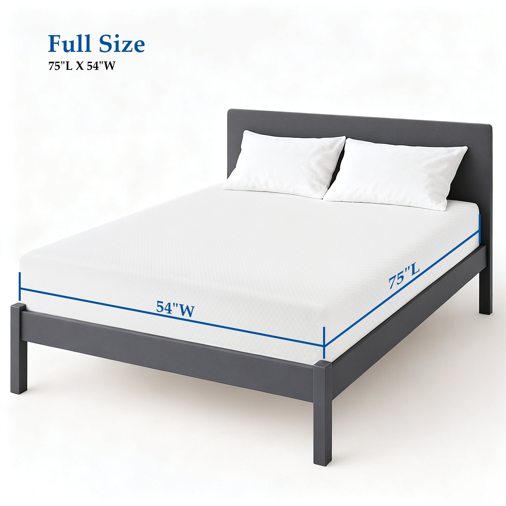 Cooling Gel Memory Foam Mattress – Medium Firm, Motion Isolation, Pressure-Relieving Bed in a Box