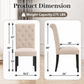 Rustic Upholstered Dining Chair with Button-Tufted Scroll Back