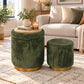 Nestable 2-Piece Storage Stool Set with 360° Swivel Base & Reversible Lid