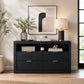 Contemporary Walnut Dresser with Optional Mirror, Finger Pull Drawers & Solid Wood Construction