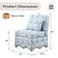 French Traditional Accent Chair with Scalloped Back and 1.75 lb High-Density Foam