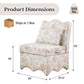 French Traditional Accent Chair with Scalloped Back and 1.75 lb High-Density Foam