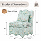 French Traditional Accent Chair with Scalloped Back and 1.75 lb High-Density Foam
