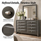 Transitional 8-Drawer Dresser with Solid Wood Construction – Optional Mirror
