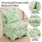 French Traditional Accent Chair with Scalloped Back and 1.75 lb High-Density Foam