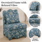 French Traditional Accent Chair with Scalloped Back and 1.75 lb High-Density Foam