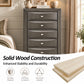 Transitional 5-Drawer Chest with Solid Wood Construction – No Assembly Required