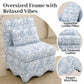 French Traditional Accent Chair with Scalloped Back and 1.75 lb High-Density Foam