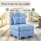 French Traditional Accent Chair with Scalloped Back and 1.75 lb High-Density Foam