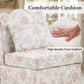 French Traditional Accent Chair with Scalloped Back and 1.75 lb High-Density Foam