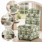 French Farmhouse Upholstered Dining Chair with Rounded Back, Caster Legs & Skirted Design