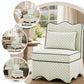 French Traditional Accent Chair with Scalloped Back and 1.75 lb High-Density Foam