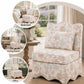 French Traditional Accent Chair with Scalloped Back and 1.75 lb High-Density Foam
