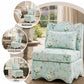 French Traditional Accent Chair with Scalloped Back and 1.75 lb High-Density Foam