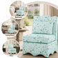 French Traditional Accent Chair with Scalloped Back and 1.75 lb High-Density Foam