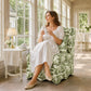 French Traditional Accent Chair with Scalloped Back and 1.75 lb High-Density Foam