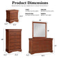 3-Piece Transitional Bedroom Storage Set with Nightstand, Chest & Dresser (Mirror Optional)