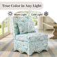 French Traditional Accent Chair with Scalloped Back and 1.75 lb High-Density Foam