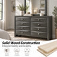 Transitional 8-Drawer Dresser with Solid Wood Construction – Optional Mirror