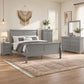4-Piece Transitional Sleigh Bedroom Set with Solid Wood Bed, Nightstand, Chest & Dresser (Mirror Optional)
