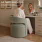 Rolling Barrel-Back Accent Chair with Casters – Contemporary Upholstered Arm Chair