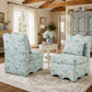 French Traditional Accent Chair with Scalloped Back and 1.75 lb High-Density Foam