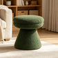 Contemporary Teddy Accent Stool with Mushroom Silhouette & Pedestal Base – Fully Assembled