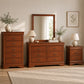 3-Piece Transitional Bedroom Storage Set with Nightstand, Chest & Dresser (Mirror Optional)