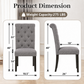 Rustic Upholstered Dining Chair with Button-Tufted Scroll Back