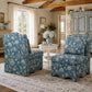 French Traditional Accent Chair with Scalloped Back and 1.75 lb High-Density Foam