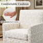 Mid-Century Modern Jacquard Accent Chair with Soft Track Arms