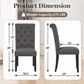 Rustic Upholstered Dining Chair with Button-Tufted Scroll Back