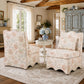 French Traditional Accent Chair with Scalloped Back and 1.75 lb High-Density Foam