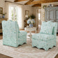 French Traditional Accent Chair with Scalloped Back and 1.75 lb High-Density Foam