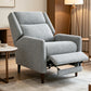 Mid-Century Modern Push-Back Recliner Chair with Faux Leather Upholstery