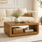 Contemporary Oak Coffee Table – Open Shelf Design with Plinth Base