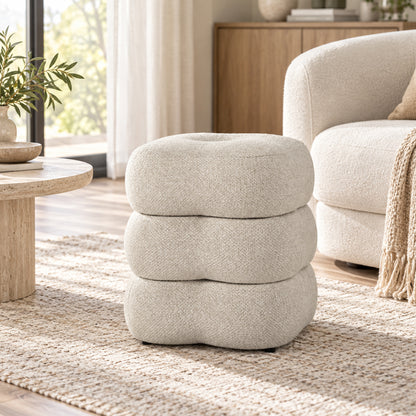 3-Level Swivel Stool with 2 Rotating Tiers, No Assembly Required