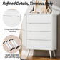 Mid-Century Modern Wood Storage Chest – Sleek Tapered Legs and Hidden Pulls