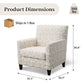 Mid-Century Modern Jacquard Accent Chair with Soft Track Arms