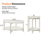 Round End Table with Open Shelf & Metal Legs – Transitional Wood Look Side Table for Living Room & Small Spaces