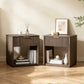Transitional Fluted Nightstand with Drawer & Open Shelf, Aluminum Handle